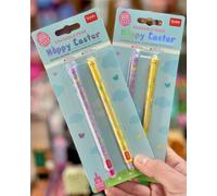 Legami - Set di 2 Penne Gel Cancellabili, Easter Edition, Penne con Inchiostro Cancellabile Termosensibile, Rosa, Viola, Erasable Pen, Cancella Senza Consumare il Foglio, Punta 0,7 mm