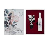 Set 2 Pezzi ACCESSORI VINO - Sorsi D'amore in scatola regalo BOMBONIERA