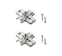 Set 2 Pezzi Base per Cerniere Salice con Viti - Altezza H0, Compatibile con Cerniere Non Regolabili