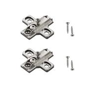 Set 2 Pezzi Base per Cerniere Salice con Viti - Altezza H0, Compatibile con Cerniere Regolabili