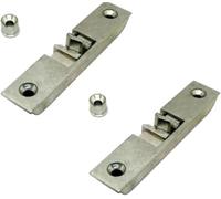 Set 2 Pezzi Chiusura Porta Finestra Scrocco Di Chiusura Temporanea Per Serramenti In Legno | Modello COD 118 In Zama Finitura Argento | Dimensioni Precise 82x18x8 mm Con Aria 4 mm E Interasse 9 mm