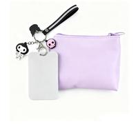 Set 2 Pezzi Cordino con Portacarte, Mini Portamonete Bambini PU, Trasparente, Induttivo, per Bambini, per Memorizzazione Carte d'identità, Tessere per Studenti, Tessere per Autobus