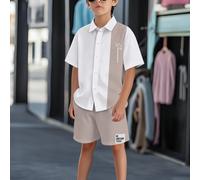 Set 2 pezzi da bambino | Maglietta e pantaloncini estivi con stampa 3D e colori a per un giovane | Casual, , confortevole, per sport all', come regalo