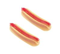 Set 2 Pezzi Gioco Animali Modello Food Hot Dog Resistente per Cani E Gatti