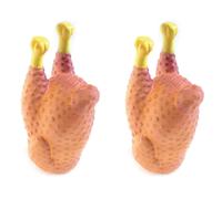 Set 2 Pezzi Gioco Animali Modello Food Pollo Resistente Per Cani E Gatti