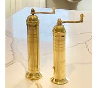 Set 2 pezzi macinapepe ottone Alexander 103/109 pepe 8" e sale 9" oro elegante