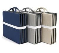 SET 2 PEZZI Materassino Prendisole Pieghevole Cuscino Imbottito per Sdraio Poltrona Relax Lettino Spiaggia Trasportabile Salvaspazio Resistente Acqua Sabbia Misura 58x190 cm Mod. Fisar Colore Grigio