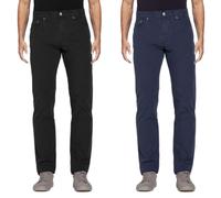 Set 2 Pezzi Pantaloni Uomo Cotone Leggero Jeans 5 Tasche Elasticizzato VEQUE