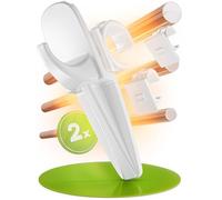 Set 2 pezzi Scaldasciugamani - Gancio Scaldasalviette Universale Portasciugamani per Asciugamani da bagno - colore bianco