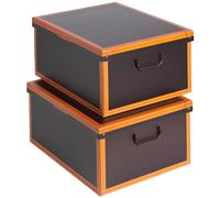 Set 2 pezzi Scatole armadio in cartone organizer per vestiti e biancheria per
