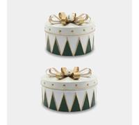 Set 2 pezzi scatole rotonde in metallo Conway - Multicolore 1