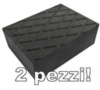 set 2 PEZZI SPESSORI H 60 mm in gomma per PONTI SOLLEVATORI tampone BLOCCO gomma