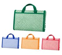 SET 2 PEZZI Stuoia da Spiaggia Pieghevole Telo Mare Richiudibile con Laccetti e Maniglia Telo Campeggio Picnic Impermeabile Misura Grande 150x180 cm Più colori COLORE A SORPRESA Mod. Copacabana