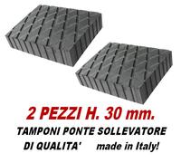 SET 2 pezzi Tamponi in VERA gomma H 30 mm per ponti sollevatori MADE IN ITALY #