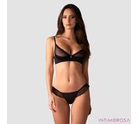 Set 2 pezzi trasparente con ferretto e perizoma in tulle Obsessive Stelisa