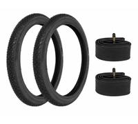 Set 2 Pneumatici 2.00 17 + 2 Camere D’aria Per Piaggio Ciao Deestone