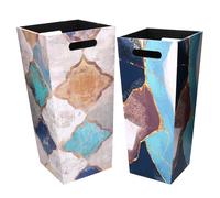 Set 2 Portaombrelli in Similpelle blu marocco rettangolare