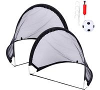 Set 2 Porte da Calcio Pop-Up con Rete Pieghevoli per Bambini 60x40x40cm Giardino