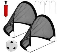 Dunlop Porta da calcio Pop-up 86 x 120 x 86 cm con palla, pompa e 4 picchetti – set 2 pezzi