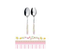 Set 2 posate insalata manico porcellana , Collezione HAPPY EASTER