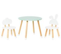 Set 2 posti per bambini Tavolo con sedie Tappi per gambe in MDF Stanza dei bambi