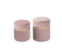 Set 2 Pouf In Velluto SION