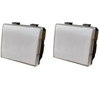 Set 2 Pulsante 2P Portanome Compatibili Con Serie Matix