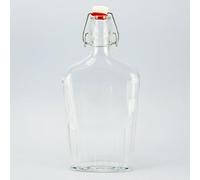 Set 2 pz Fiaschetta vetro 0,5 cl con tappo ermetico