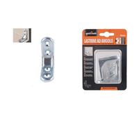 SET 2 PZ LASTRINA AD ANGOLO 50MM SOSTEGNO STAFFA ANGOLARE CON VITI MOBILI 94780