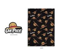 Set 2 Pz One Piece Ufficiale: Coperta Plaid 100x140 + Cuscino Cappello di Paglia