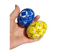 SET 2 pz. Uovo In legno Giallo e blu PASQUA 6,50-7cm