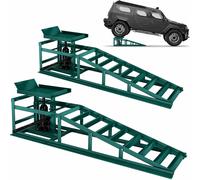 Set 2 Rampe Carrabili Crick Piattaforma idraulica Sollevamento Auto Max 3000Kg