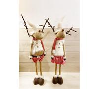 Set 2 Renne Lapland Natalizie Estensibili 35x21x100cm Curate Nel Dettaglio