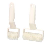 Set 2 Rullo per Griglia Pasta, Tagliapasta a Rete in Plastica per Crostate e Pizza Strumento Pasticceria Bianco Misura Grande e Piccola Utensili Dolci