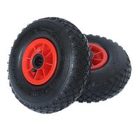Set 2 Ruote Pneumatiche per Carrello 26 cm Gomma 3.00-4 Ricambio ruote carretto