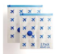 Set 2 Sacchetti sottovuoto per zaino da viaggio 40x45 cm Trasparente