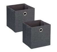 Set 2 Scatole Cubo Scaffale Portagiochi Box Portaoggetti HLP 30,5x30,5x30,5 cm