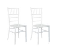 Set 2 Sedie 39x40x91 cm di Chiavari Design Classico Bianche