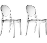 Set 2 Sedie Iglo-o in Policarbonato Trasparente Sedie Moderne ed Eleganti per Interno ed Esterno Alta Qualità Made in Italy casa ufficio