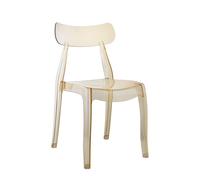 Set 2 sedie in policarbonato trasparente impilabili design moderno GEMMA