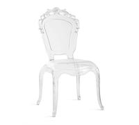 Set 2 sedie policarbonato trasparente stile retrò impilabili resistenti MAYA