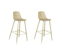 Set 2 Sgabelli 47,5x47xH91,5 cm in Polipropilene Frida Giallo