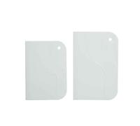 Set 2 Spatole lisce in plastica bianca 12 cm - 13,5 cm