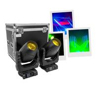 Set 2 spot LED 380W 8790lm CMY 4-48° flight case - EVOLITE PRO Lumina H380