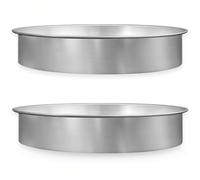 Set 2 Stampi Tortiera Professionali per Cottura, 20x7.5h cm, Rotondi, Alluminio Anodizzato | Senza Punti di Saldatura | Ideale per Cheesecake Americane e Dessert Moderni