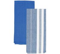 Set 2 strofinacci in cotone colore blu linea antibes