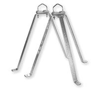 Set 2 Supporti murali 42 cm | Fissaggio per Pali Fino a 60 mm | Supporto a Parete per Antenna satellitare | Distanziatore murale in Acciaio zincato