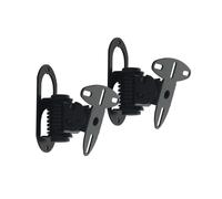 Set 2 Supporti Parete per Casse Acustiche Alluminio Colore Nero 5 kg
