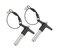 Set 2 T Per Perno In Acciaio Alluminio Push-botton 5 Cm/2 Pollici Lunghezza Semplice Da Funzionare Accessori Utensili Metal