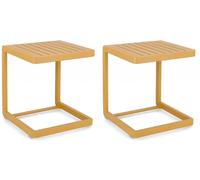 Set 2 Tavolini 40x40x45h cm Konnor Senape